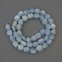 Aquamarine faceted beads, 8x7.5 mm, on a thread, length 41 cm+