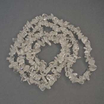 Beads Rock Crystal Chip 7-10×2-3 mm on beading thread, length 80 cm+