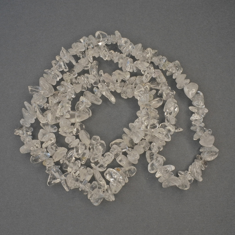 Beads Rock Crystal Chip 7-10×2-3 mm on beading thread, length 80 cm+