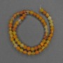 Orange Agate Beads - Smooth Round Bead, 6 mm Diameter, on Thread, 38 cm Length