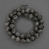 Larvikite Beads, Faceted Ball, 10mm Diameter ± on Thread, Length 38cm±