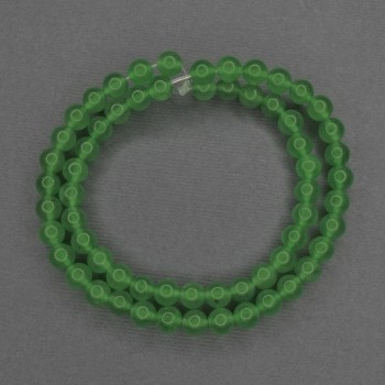 Chrysoprase Beads - Smooth Round, 6 mm Diameter, on Beading Thread, Length 38 cm+