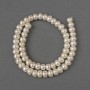 Natural freshwater pearl beads 7–7.5 × 5 mm, 38 cm length on a thread