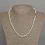 Necklace of natural river pearls, 7×6 mm, approx. 46 cm, with clasp