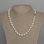 Necklace of natural freshwater pearls, oval, diameter 9-10×8 mm, length 46 cm, with a clasp