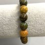 Jasper bracelet smooth bead, diameter 10mm± (stretch), length 18cm+