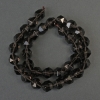 Smoky Topaz Beads, Faceted, 12x10 mm Diameter, 38 cm Length +/- on Thread