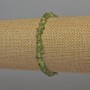 Chrysolite Chip Bracelet, 5×3 mm chips, length 18 mm, +/- on elastic stretch base