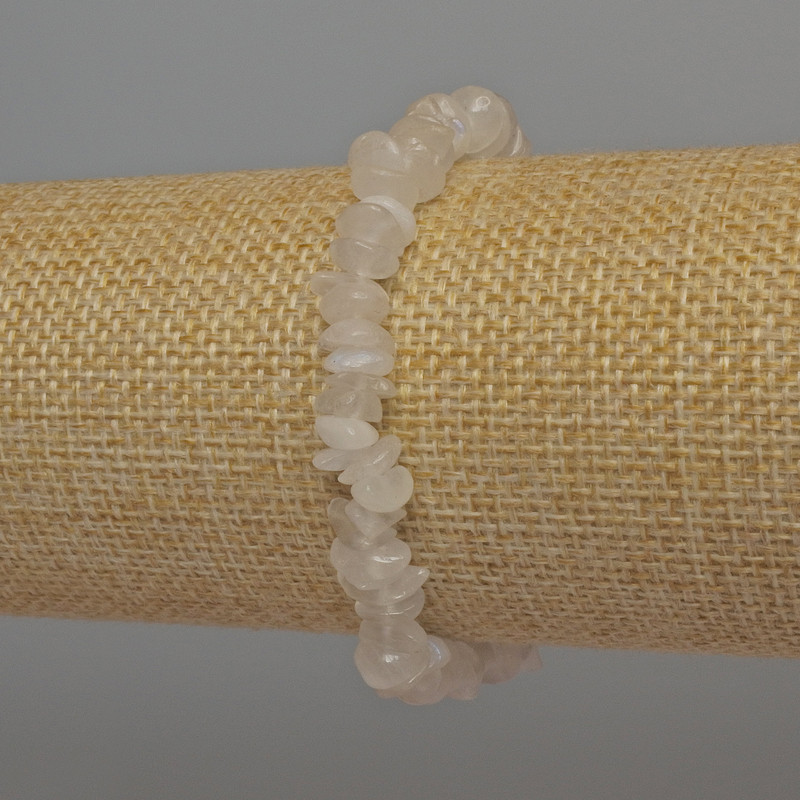 Adularia Chip Bracelet, 7×2 mm chips, 18 mm length, stretch