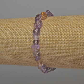 Ametrine Faceted Bracelet, diameter 7-9 x 7 mm, length 18 mm, stretch