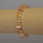 Citrine pave-set bead bracelet, 10x5 mm diameter, 18 mm length, stretch