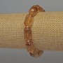 Faceted Citrine Bracelet, Cylindrical Beads, Diameter 14x9 mm ±, with 4 mm Seed Beads ±, Length 18 mm ±, Stretch