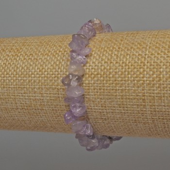 Amethyst Chip Bracelet, diameter 6-9×2-4 mm +/-, length 18 mm +/- stretch