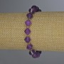 Sugilite bracelet with a faceted rhombus, 8×8 mm ±, with 3 mm beads ±, stretch length 18 mm ±