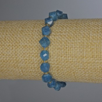 Faceted Apatite Bracelet, Diamond-Shaped