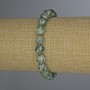 Moss Agate Bracelet with Faceted Bead, 8 mm Diameter, 18 mm Length, Stretch