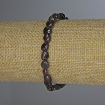 Garnet Faceted Bracelet, 7×6 mm, 18 mm length, stretch