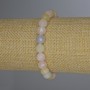 Morganite bracelet with faceted beads, 8mm diameter, 18mm length, stretch