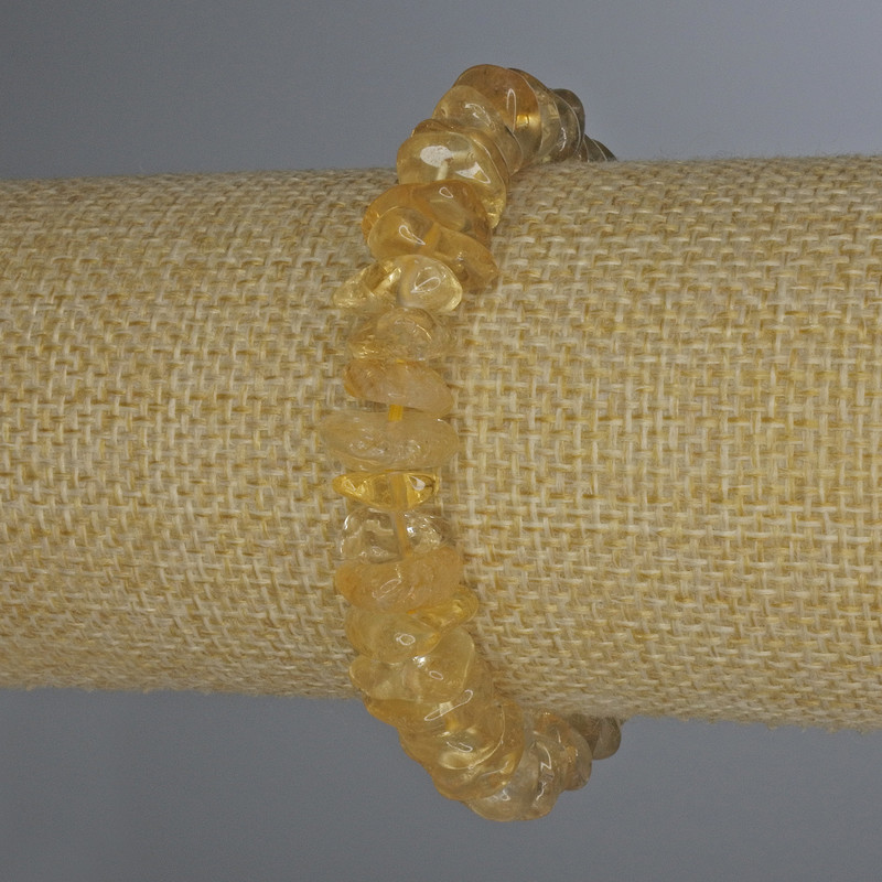 Citrine Faceted Bracelet 10x4mm, length 18mm, stretch