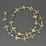 Haliotis cross beads, diameter 18x12 mm, length 40 cm on a beading thread