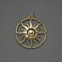 Pendant Star in golden metal, diameter 24 mm, length 30 mm