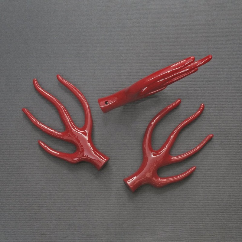 Coral Branch Pendant (Imitation), 61x35 mm ± with hole