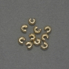 Gold-tone Crimp Bead for Crimping, 5 mm diameter, ± gold-tone metal finish, 10 pairs