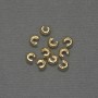 Gold-tone Crimp Bead for Crimping, 5 mm diameter, ± gold-tone metal finish, 10 pairs