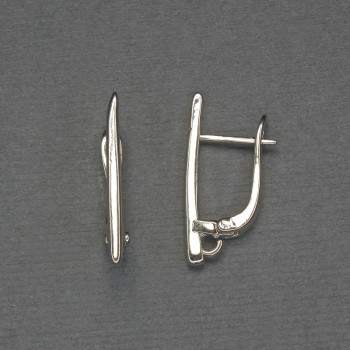 Silver-colored ear wires for earrings 22×2 mm - pair