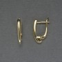 Gold-tone earring posts 18×3 mm - pair