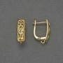 Gold-tone metal ear wires 17×6 mm – pair
