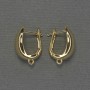 Gold-tone metal ear wires 18×10 mm – pair