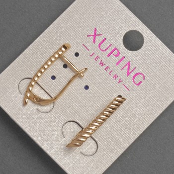 Earrings Xuping, diameter about 3 mm, length about 24 mm, 18K gold plating