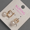 Xuping Mallorca Pearls Earrings, diameter about 9 mm, length about 18 mm, 18K Gold Plating