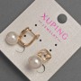 Xuping Mallorca Pearls Earrings, diameter about 9 mm, length about 18 mm, 18K Gold Plating