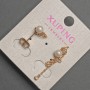 Xuping Pearl Ball Stud Earrings, diameter 5mm, length 10-35mm ±, 18K Gold Plating