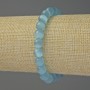 Blue Cat's Eye Bracelet with smooth beads, 8 mm diameter, 18 mm length, stretch