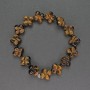 Tiger's Eye Beads, Clover-Shaped, Natural Stone, 13x13 mm Diameter, 19 cm Length