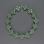 Jade Beads in the Shape of a Clover, Natural Stone, Diameter 14x14 mm, Length 20 cm