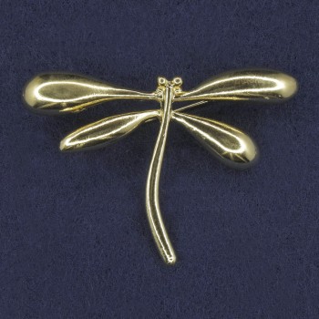 Butterfly Brooch in golden metal 40x56mm+