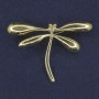 Butterfly Brooch in golden metal 40x56mm+