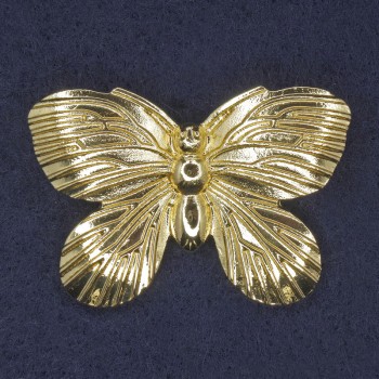 Butterfly Brooch gold-toned metal 42x30mm+