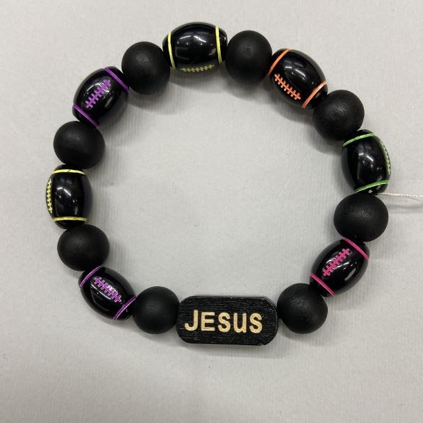 Bracelet with Wooden Beads, bead diameters 15×10 mm ± and 12 mm ±, insert 24×12 mm ±, length 18 cm ±