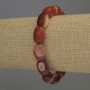 Carnelian Barrel Bracelet, 13x9 mm, stretch, 18 cm length
