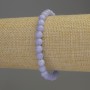 Blue Agate Bracelet (pressed) Smooth beads, 6 mm diameter, 18 cm length, stretch