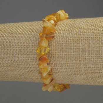 Amber Chip Bracelet 5-10×3-5mm±, length 18mm±, stretch