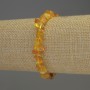 Bracelet with amber chips, 6–10×3–5 mm, length 18 mm, elastic stretch base