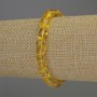 Amber bracelet, Faceted 8x8mm, Length 18mm, Elastic