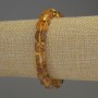 Amber Bracelet Smooth Cube 7x7 mm +/-, Length 18 mm +/- Stretch