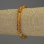Amber Bracelet with Smooth Beads, 6.5 mm Diameter, 18 mm Length, Stretch